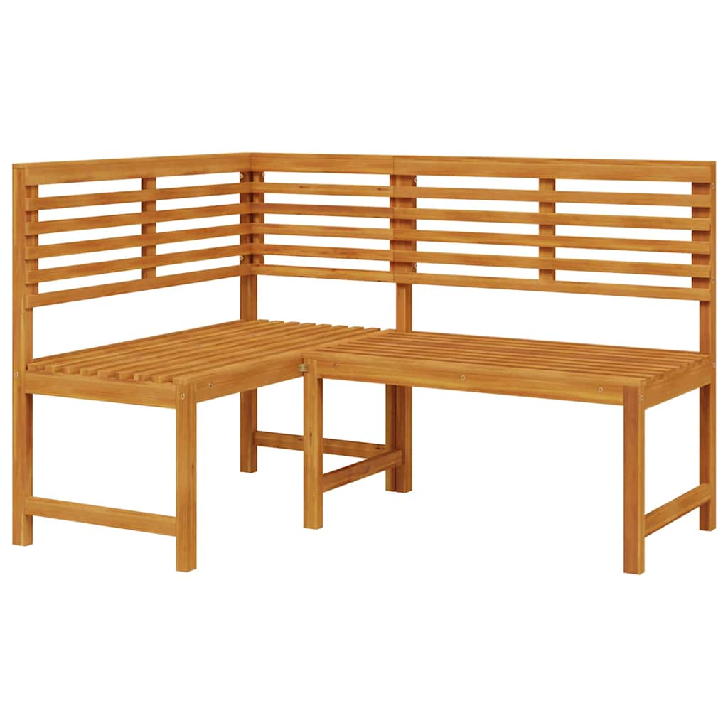 Garden Bench Set 3 pcs Brown Solid Acacia Wood