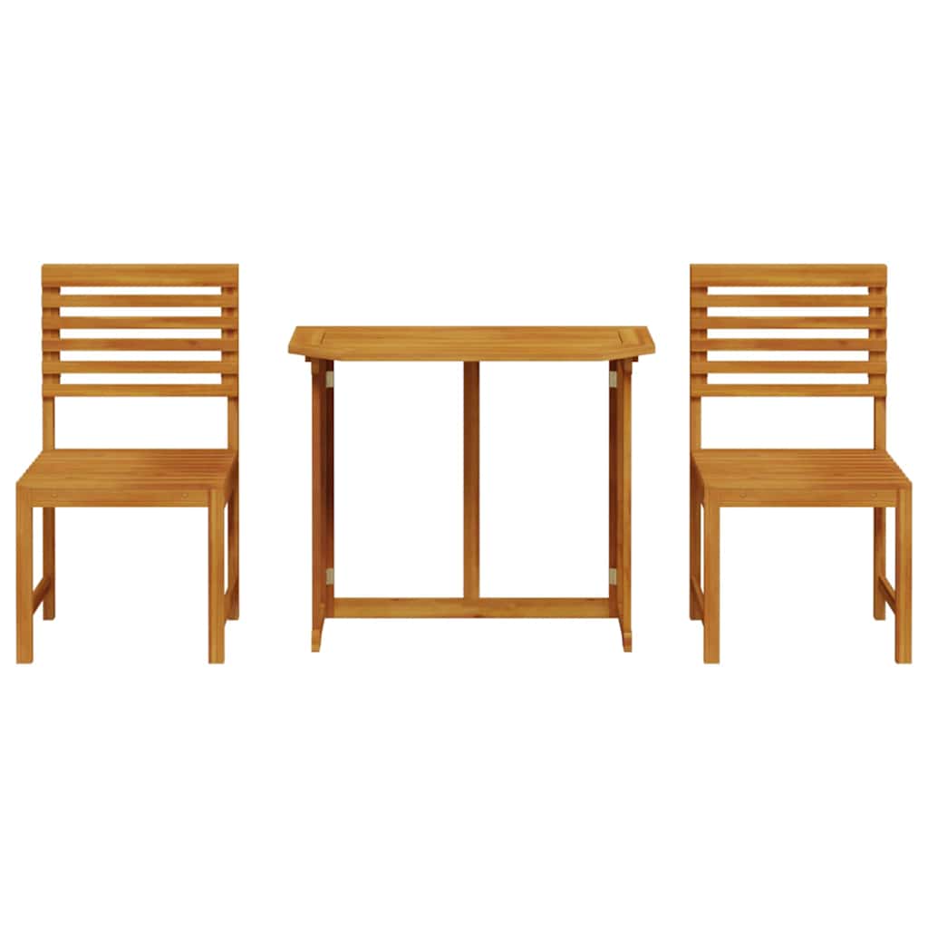 Garden Bistro Set 3 pcs Brown Solid Acacia Wood