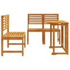 Garden Bistro Set 3 pcs Brown Solid Acacia Wood