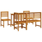 Garden Bistro Set 5 pcs Brown Solid Acacia Wood
