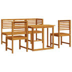 Garden Bistro Set 5 pcs Brown Solid Acacia Wood