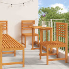 Garden Bistro Set 6 pcs Brown Solid Acacia Wood