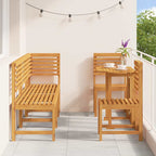 Garden Bistro Set 6 pcs Brown Solid Acacia Wood