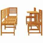 Garden Bistro Set 6 pcs Brown Solid Acacia Wood