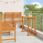 Garden Bistro Set 5 pcs Brown Solid Acacia Wood