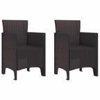 Garden Chair 2 pcs Brown 53 x 49 x 85 cm Polypropylene