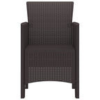 Garden Chair 2 pcs Brown 53 x 49 x 85 cm Polypropylene