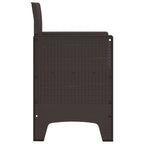 Garden Chair 2 pcs Brown 53 x 49 x 85 cm Polypropylene