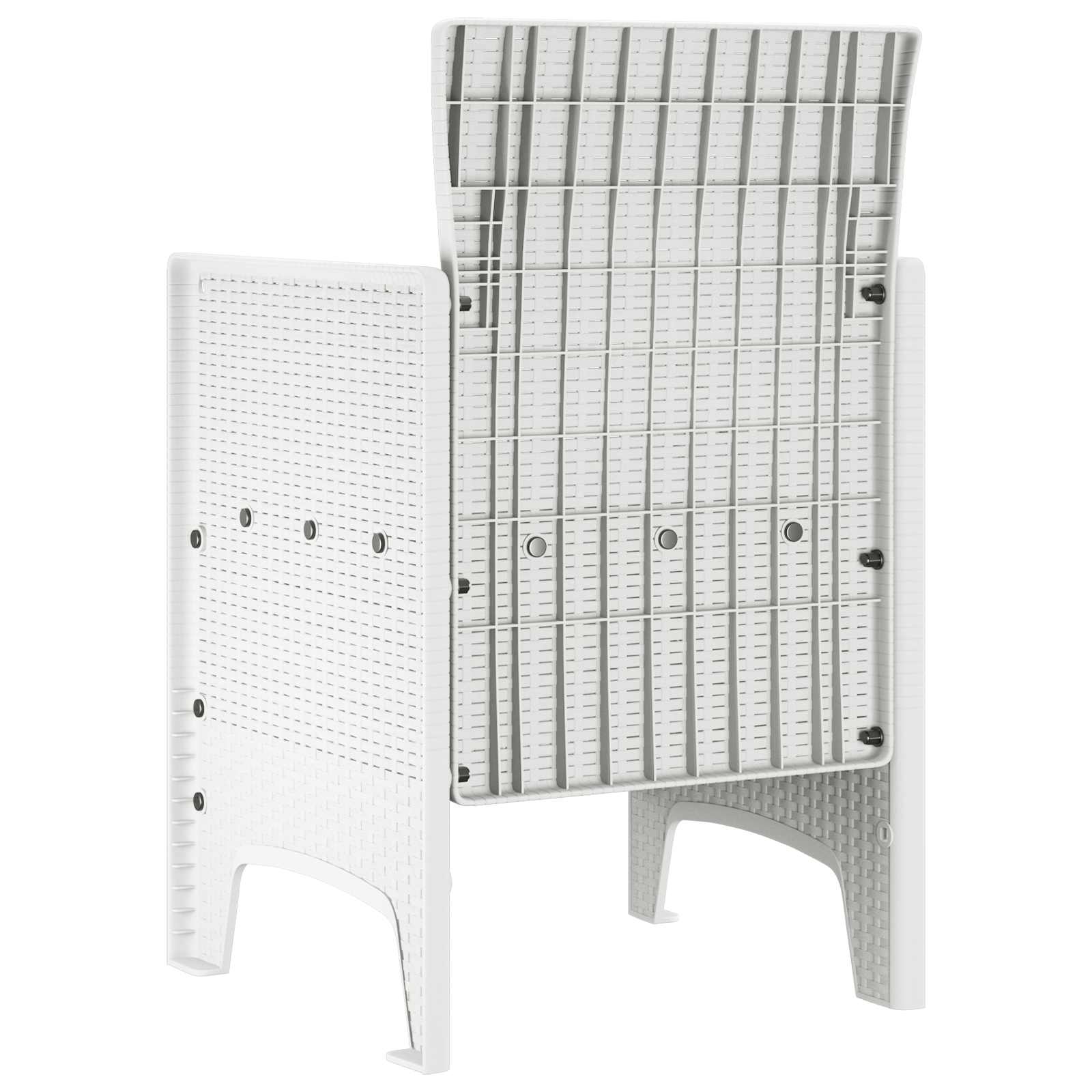 Garden Chair 2 pcs White 53 x 49 x 85 cm Polypropylene