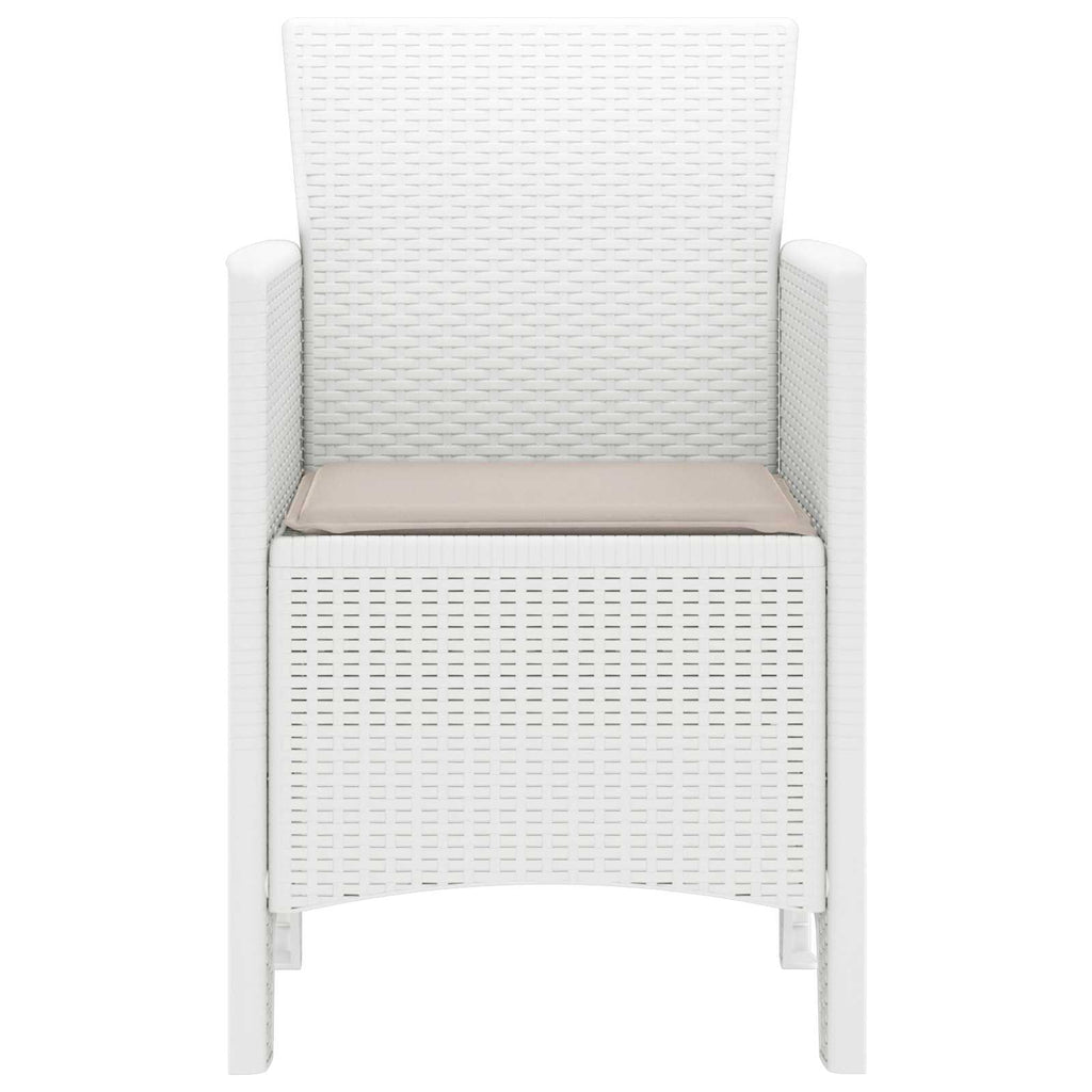Garden Chair 2 pcs White 53 x 49 x 85 cm Polypropylene