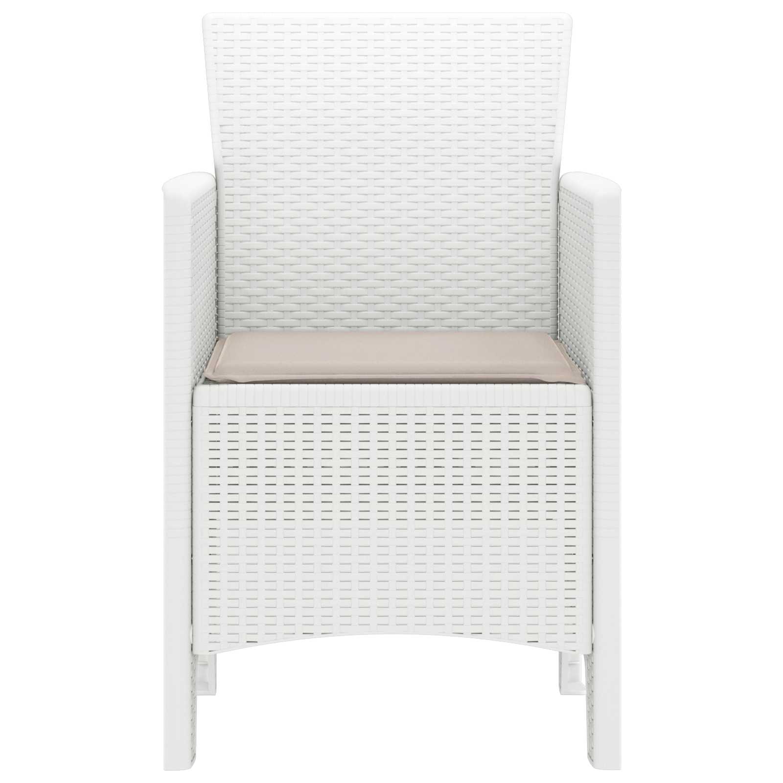 Garden Chair 2 pcs White 53 x 49 x 85 cm Polypropylene