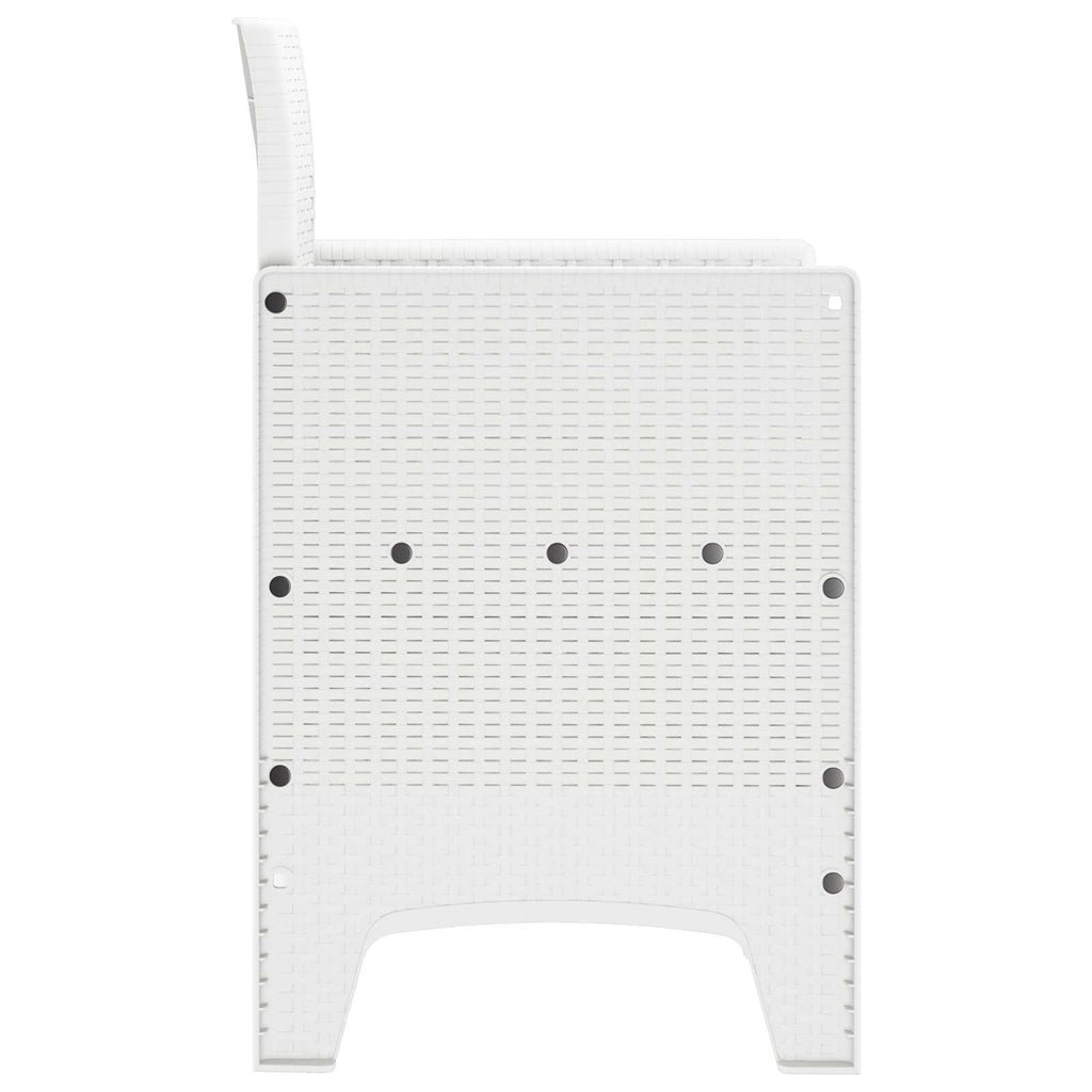 Garden Chair 2 pcs White 53 x 49 x 85 cm Polypropylene