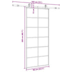 Sliding Door with Hardware Set Black 90x205 cm ESG Glass