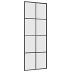 Sliding Door with Hardware Set Black 76x205 cm ESG Glass