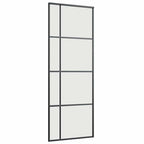 Sliding Door with Hardware Set Black 76x205 cm ESG Glass