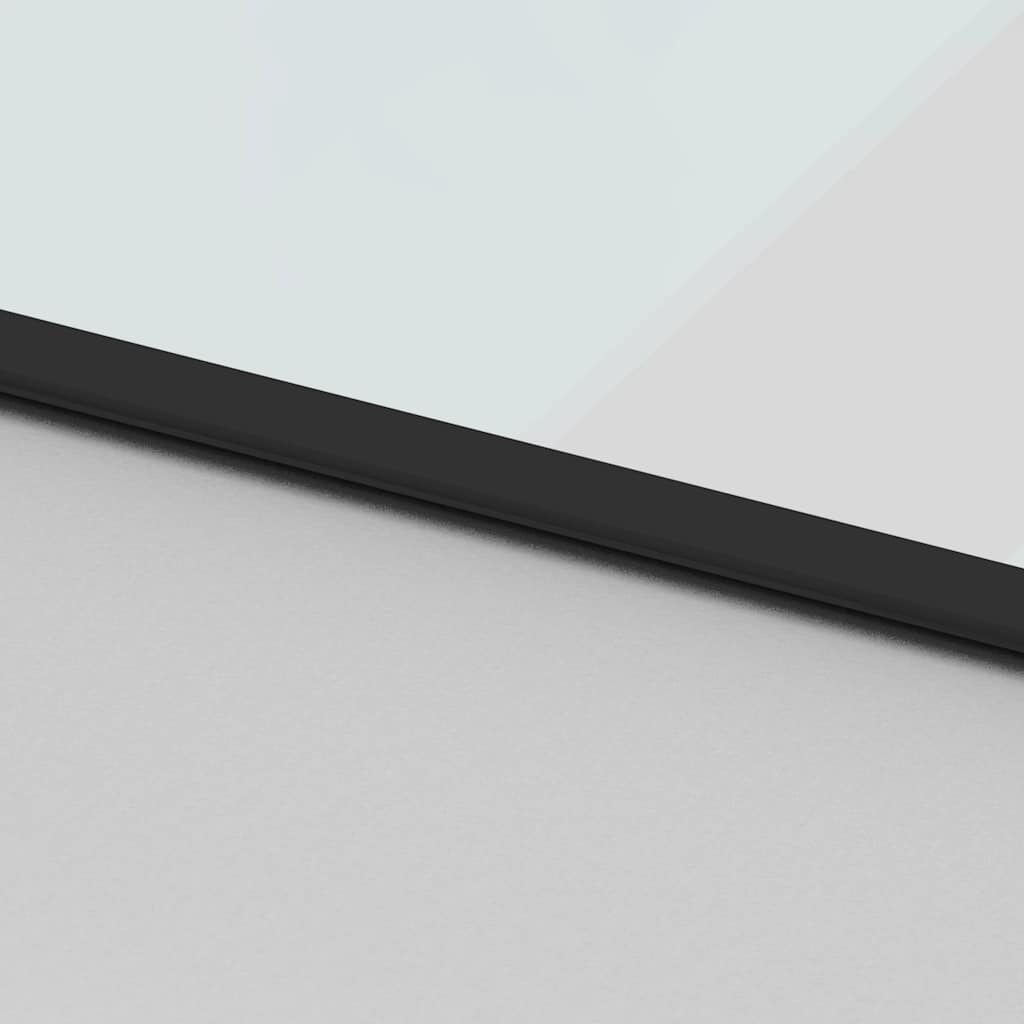 Sliding Door with Hardware Set Black 90x205 cm Tempered Glass