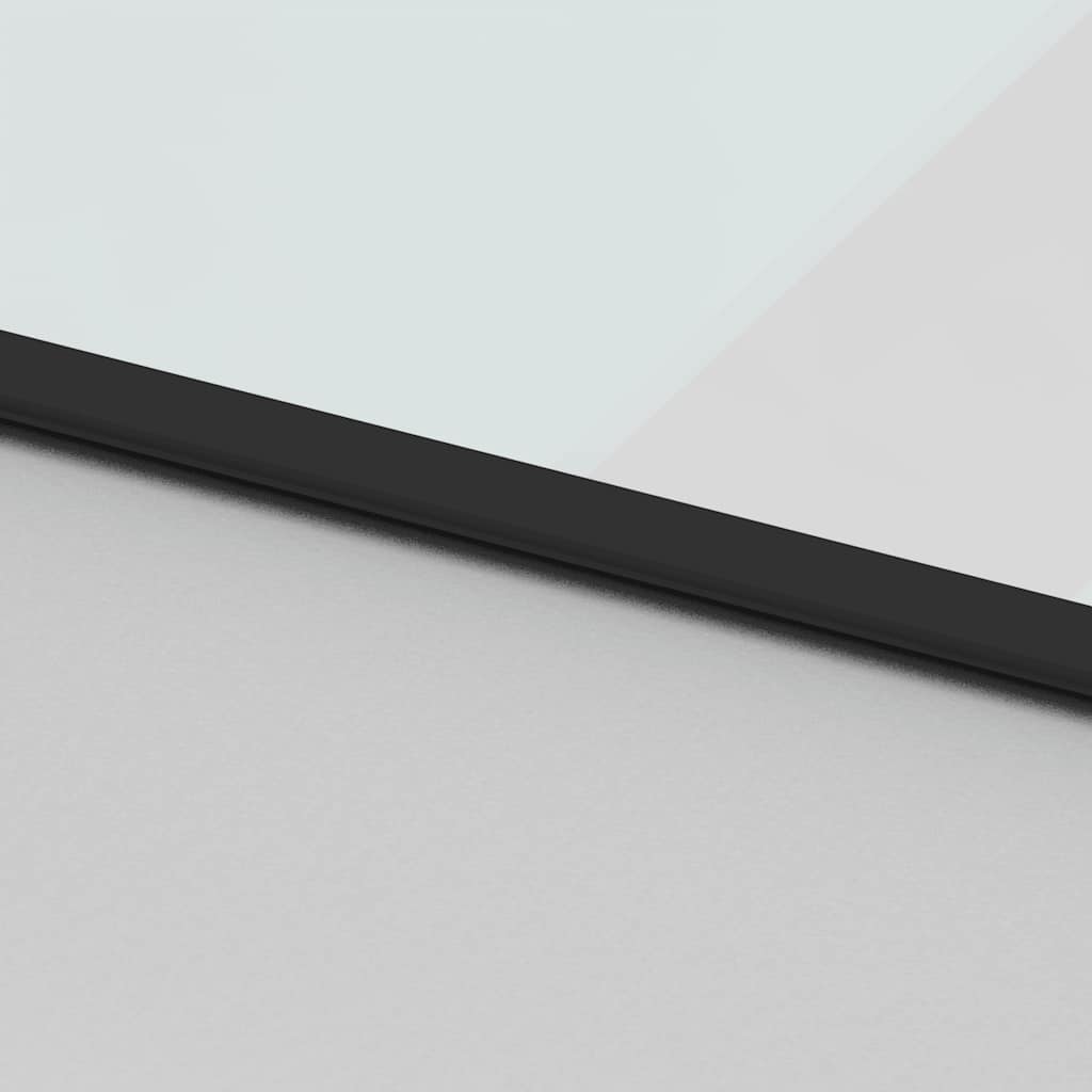 Sliding Door with Hardware Set Black 90x205 cm Tempered Glass