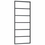 Sliding Door with Hardware Set Black 76x205 cm ESG Glass