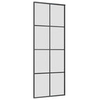 Sliding Door with Hardware Set Black 76x205 cm ESG Glass