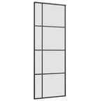 Sliding Door with Hardware Set Black 76x205 cm ESG Glass