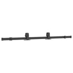 Sliding Door with Hardware Set Black 76x205 cm Tempered Glass