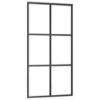 Sliding Door with Hardware Set Black 102x205 cm ESG Glass