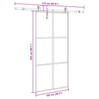 Sliding Door with Hardware Set Black 102x205 cm ESG Glass