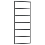 Sliding Door with Hardware Set Black 76x205 cm ESG Glass