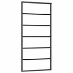 Sliding Door with Hardware Set Black 90x205 cm ESG Glass