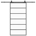 Sliding Door with Hardware Set Black 102x205 cm ESG Glass