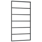 Sliding Door with Hardware Set Black 102x205 cm ESG Glass