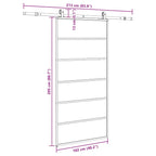 Sliding Door with Hardware Set Black 102x205 cm ESG Glass