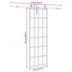Sliding Door with Hardware Set Black 76x205 cm ESG Glass