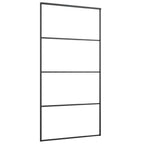 Sliding Door with Hardware Set Black 102.5x205 cm ESG Glass