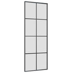 Sliding Door with Hardware Set Black 76x205 cm ESG Glass