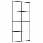 Sliding Door with Hardware Set Black 102.5x205 cm ESG Glass