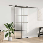 Sliding Door with Hardware Set Black 102.5x205 cm ESG Glass