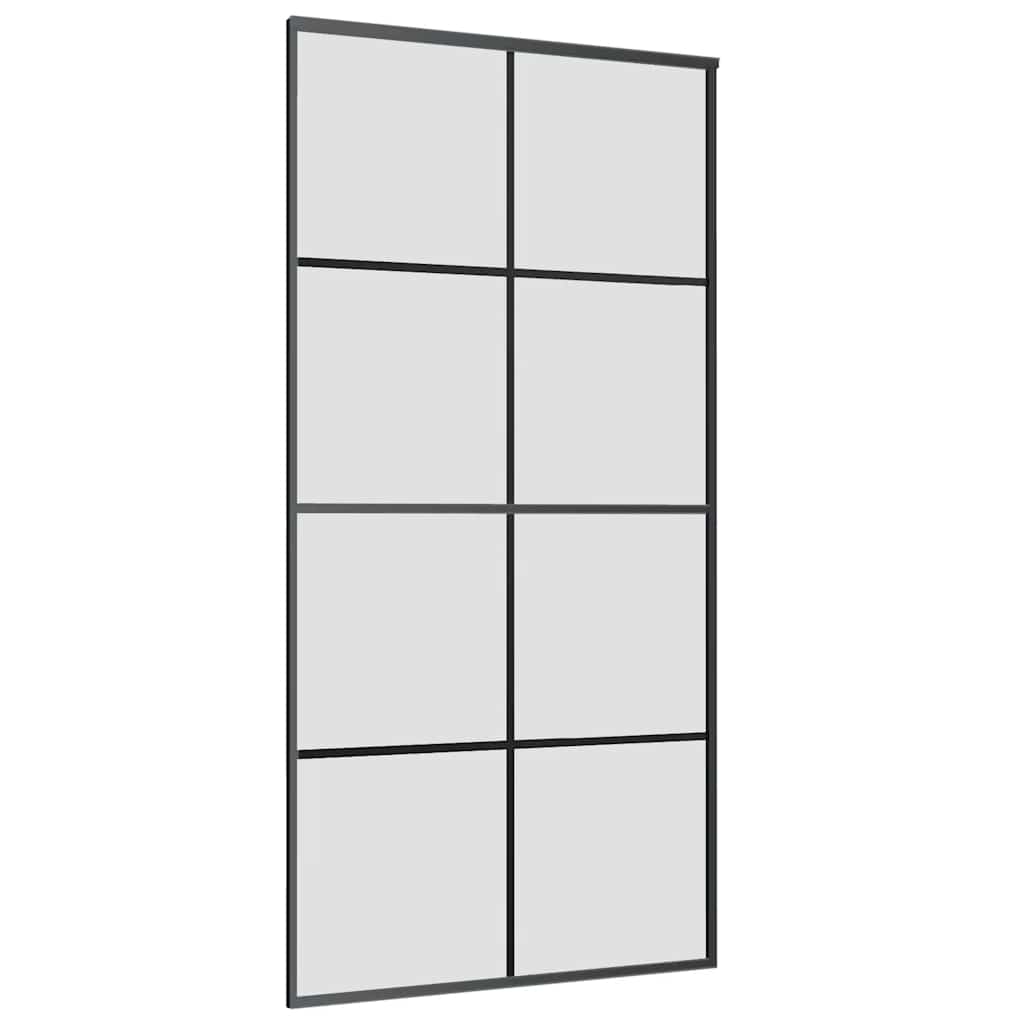 Sliding Door with Hardware Set Black 102.5x205 cm ESG Glass