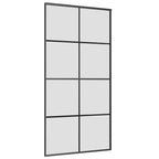 Sliding Door with Hardware Set Black 102.5x205 cm ESG Glass