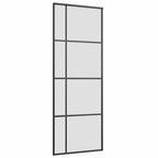 Sliding Door with Hardware Set Black 76x205 cm ESG Glass