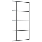 Sliding Door with Hardware Set Black 102.5x205 cm ESG Glass