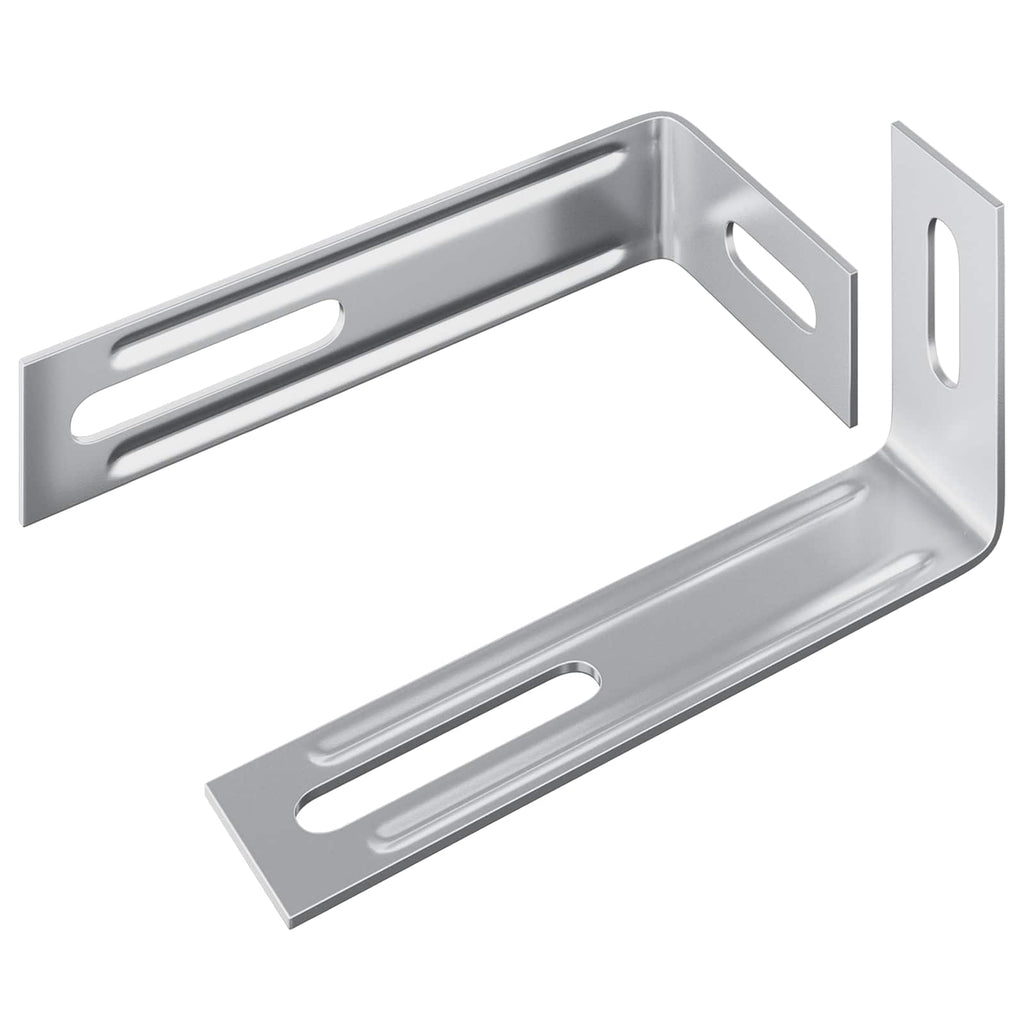 Anti Tip Bracket Plain 2 pcs Silver 74.5 x 15 x 32 mm Iron