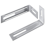 Anti Tip Bracket Plain 2 pcs Silver 74.5 x 15 x 32 mm Iron