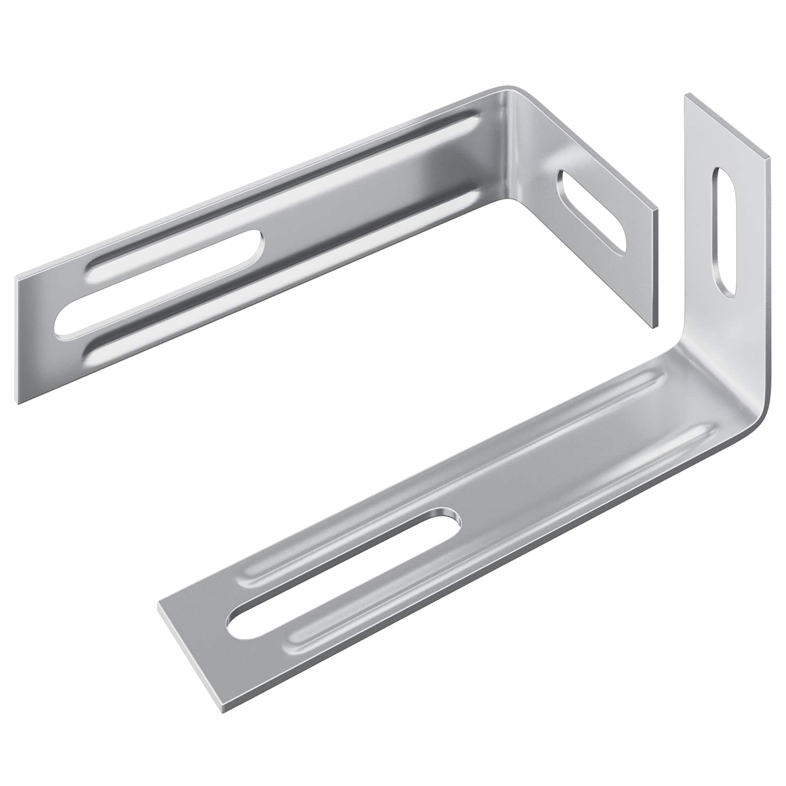 Anti Tip Bracket Plain 2 pcs Silver 74.5 x 15 x 32 mm Iron