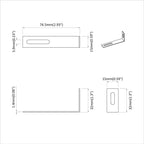 Anti Tip Bracket Plain 2 pcs Silver 74.5 x 15 x 32 mm Iron