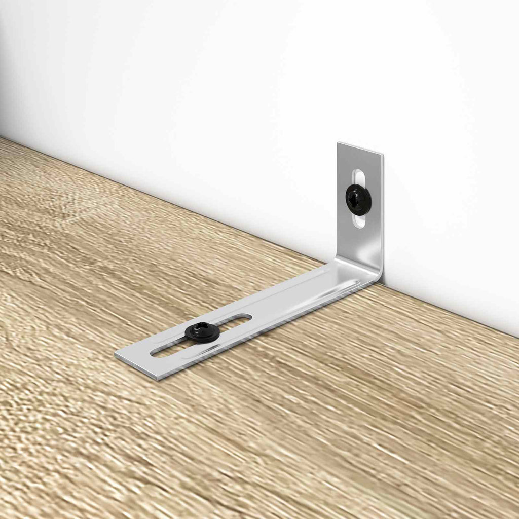 Anti Tip Bracket Plain 12 pcs Silver 74.5 x 15 x 32 mm Iron