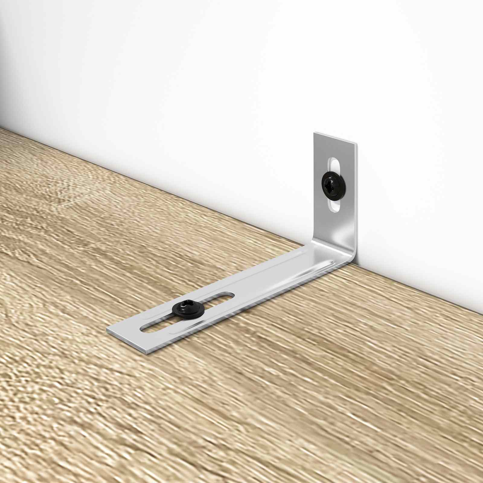 Anti Tip Bracket Plain 12 pcs Silver 74.5 x 15 x 32 mm Iron