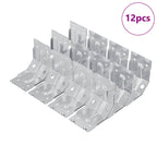Bracket 12 pcs Zinc-coated 106 x 55 x 1.5mm Steel