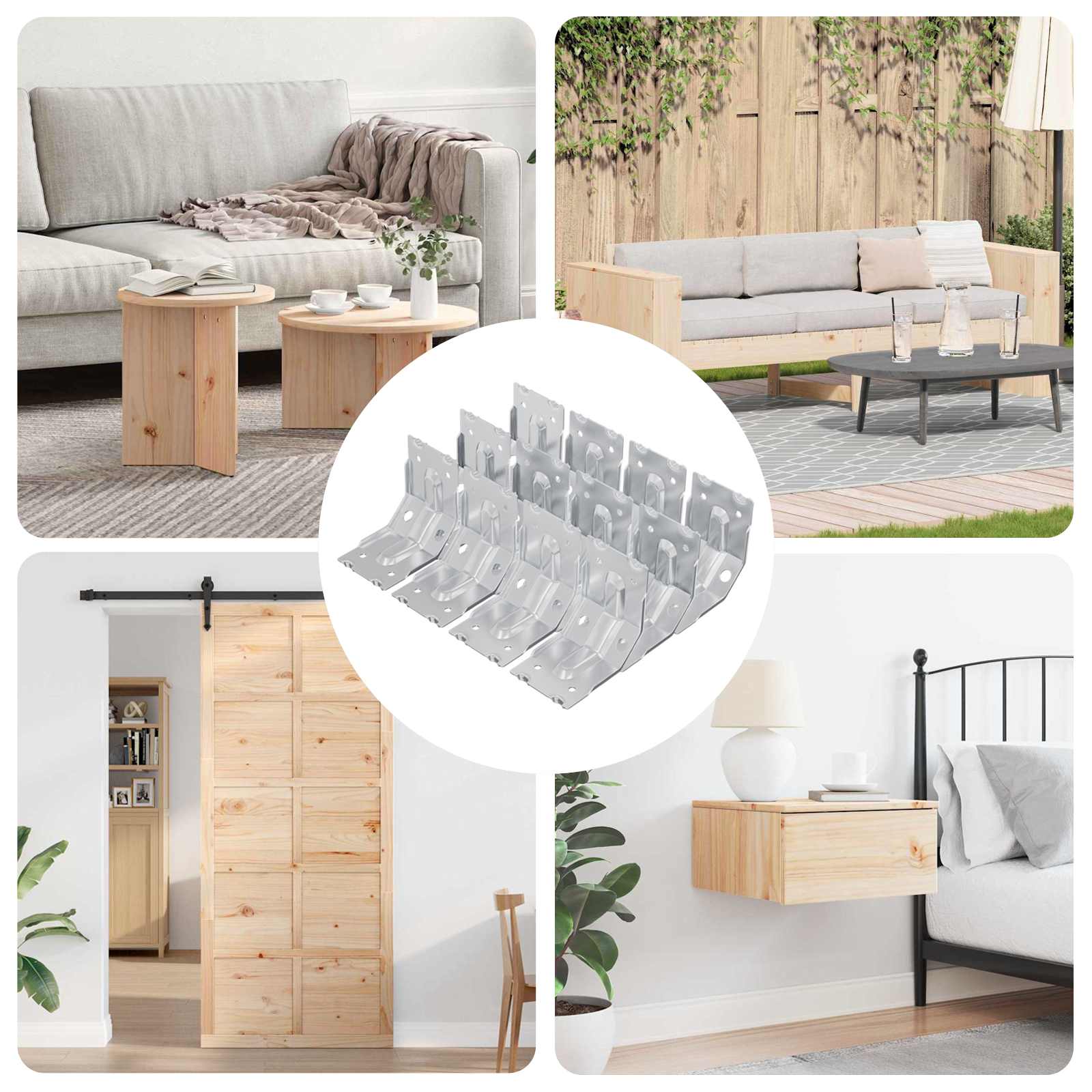 Bracket 212 pcs Zinc-coated 106 x 55 x 1.5mm Steel