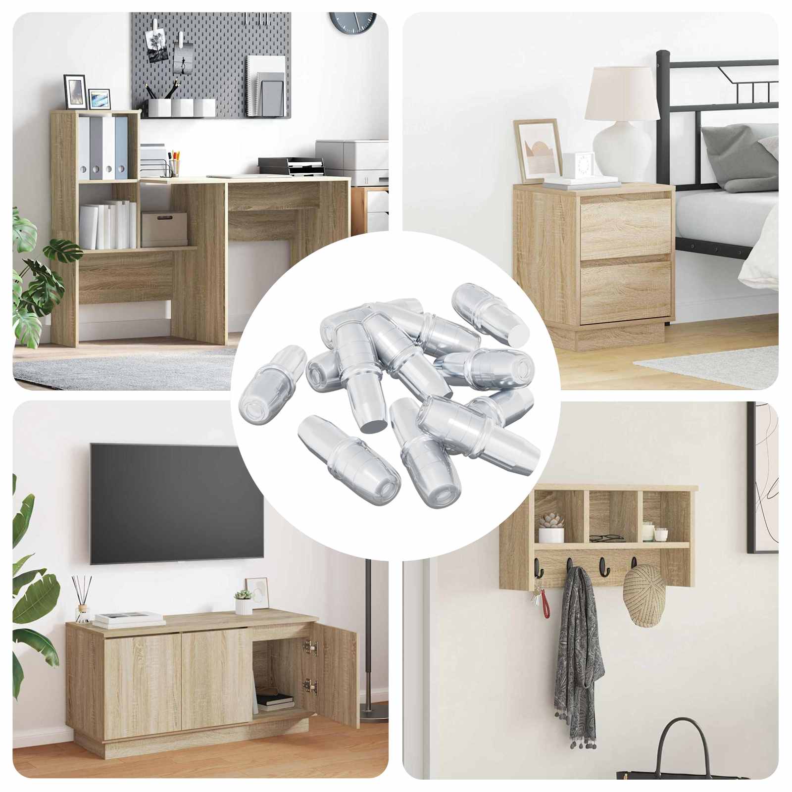 Shelf Peg 12 pcs Silver 7 x 16 mm Iron